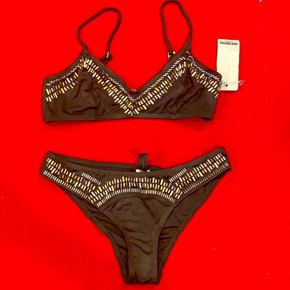 Net True Religion black bikini with metal studs size xs